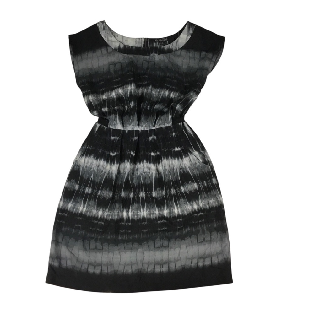 BeBop Batik Dress Tie Dye Black Gray White Small